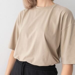 Cotton T-Shirt - Light Beige