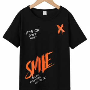 Boys Half Sleeve Typographic Print T-Shirt